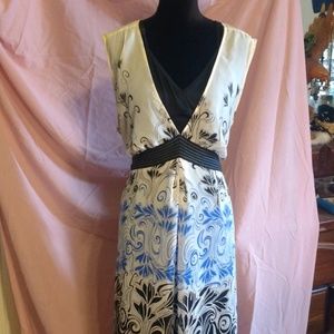 Women sheer dress with black slip